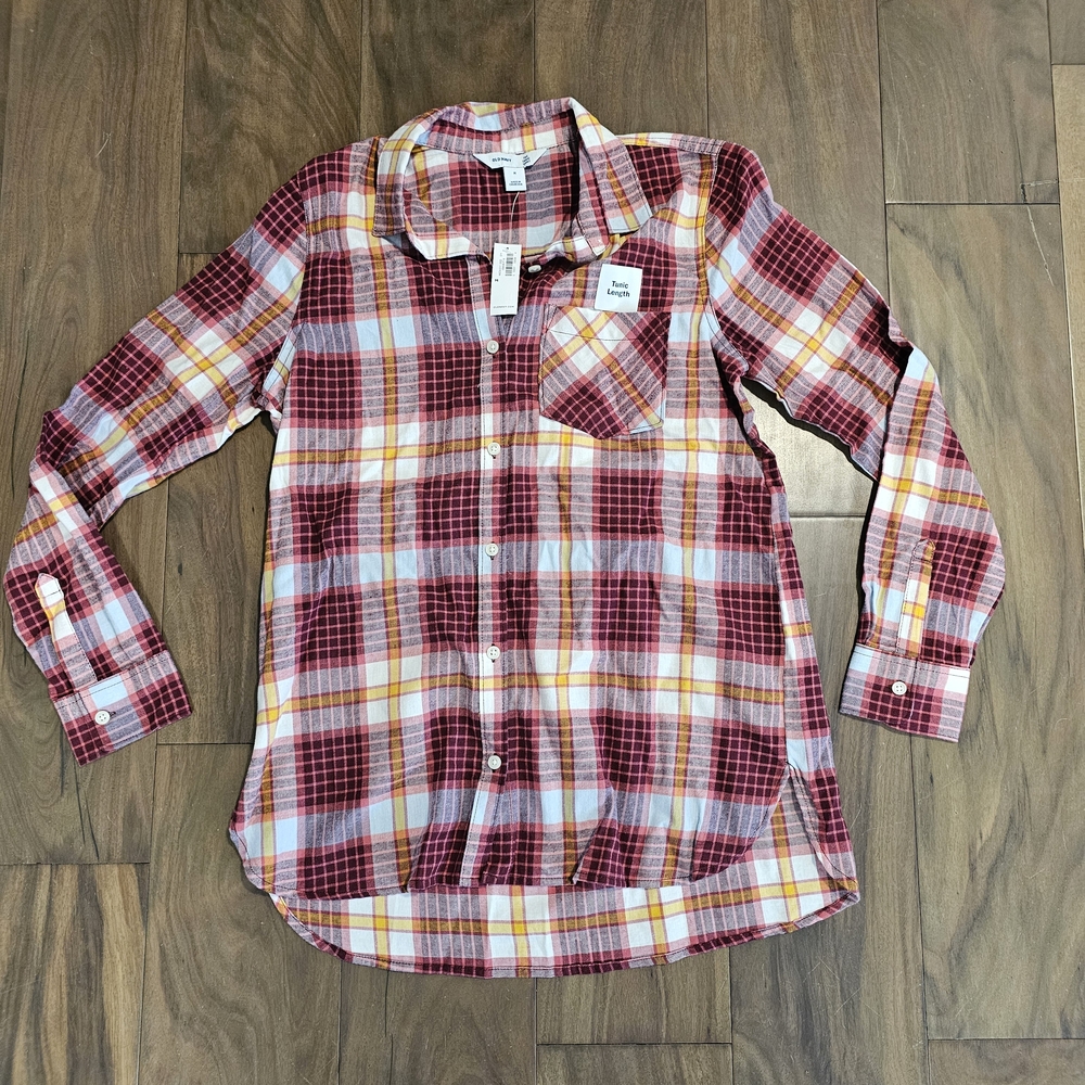 NWT Old Navy The tunic Shirt Flannel Size Medium